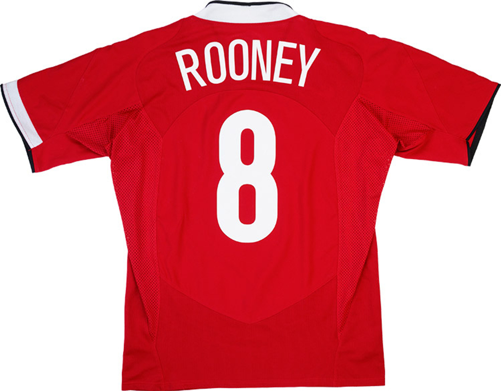 2004-06 Manchester United Home Shirt Rooney #8 (Very Good) S