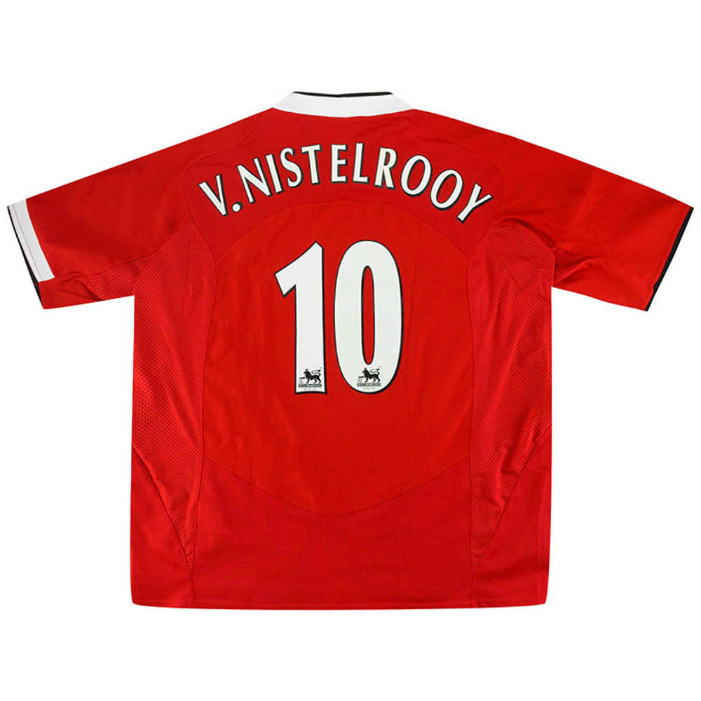 2004-06 Manchester United Home Shirt v.Nistelrooy #10 (Very Good) S
