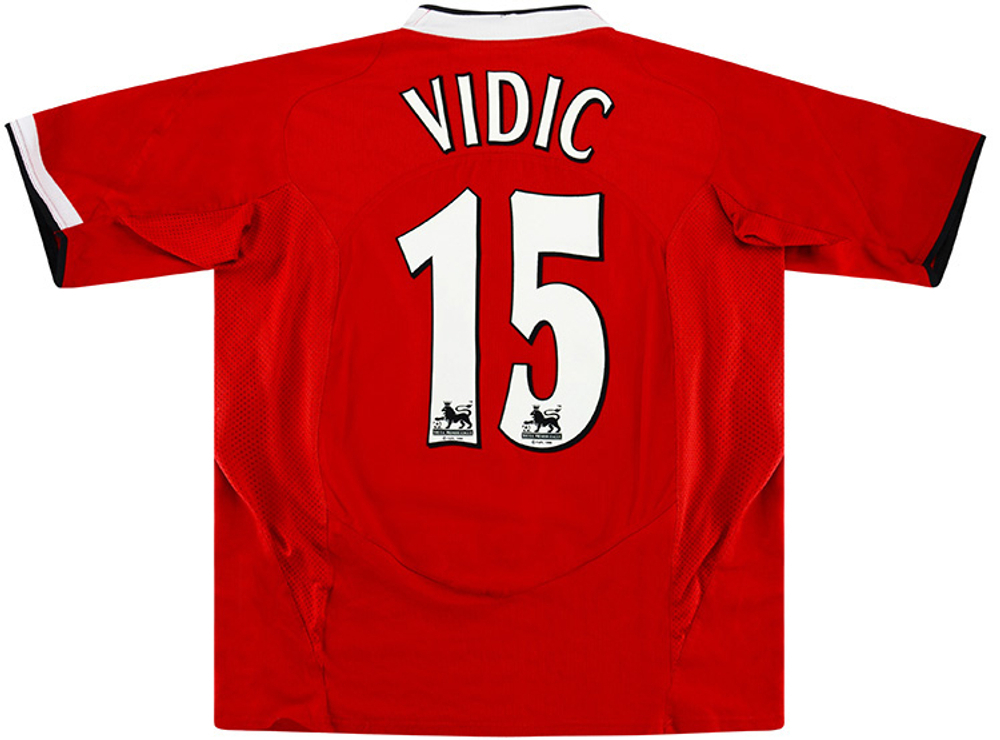 2005-06 Manchester United Home Shirt Vidic #15 (Very Good) L