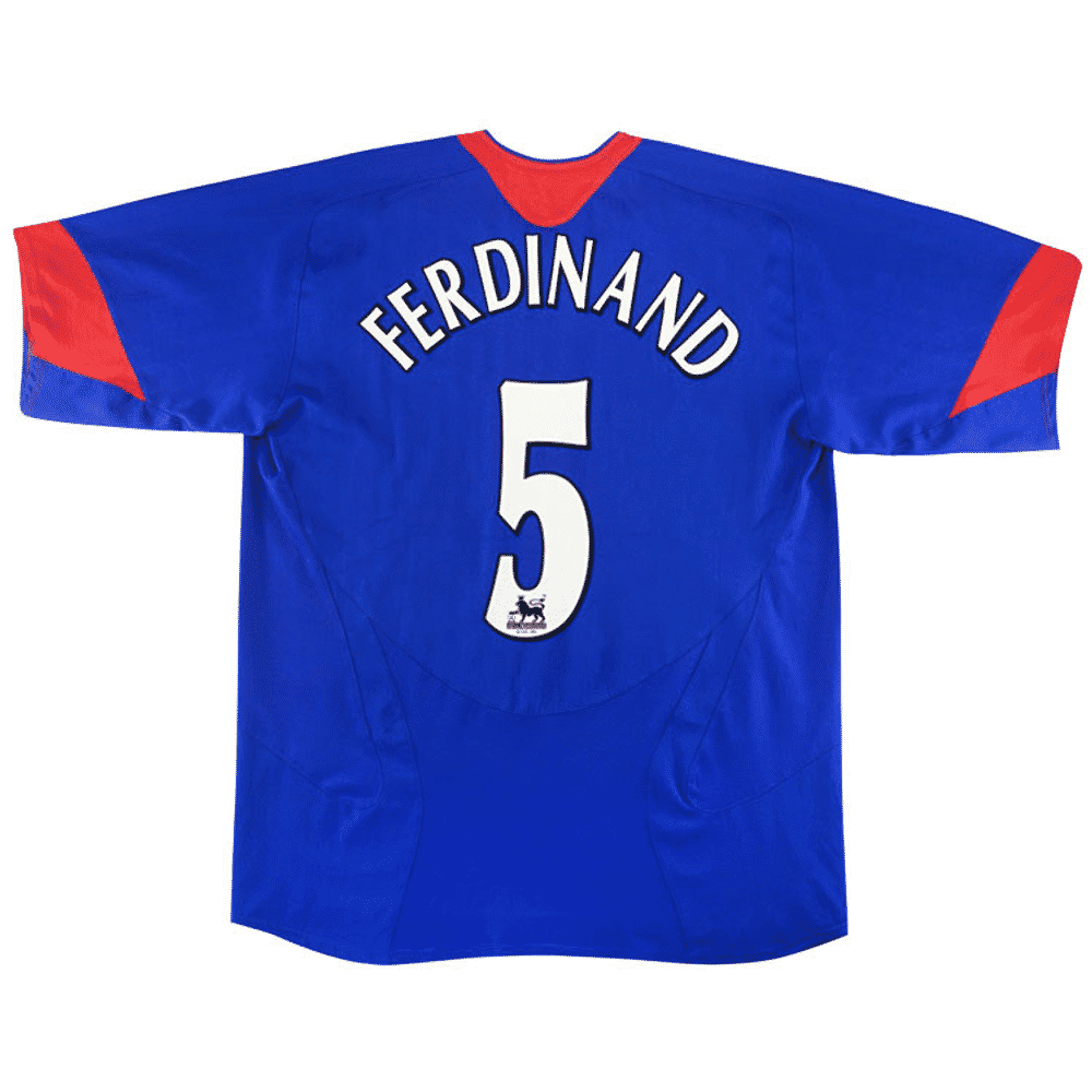 2005-06 Manchester United Away Shirt Ferdinand #5 (Excellent) L