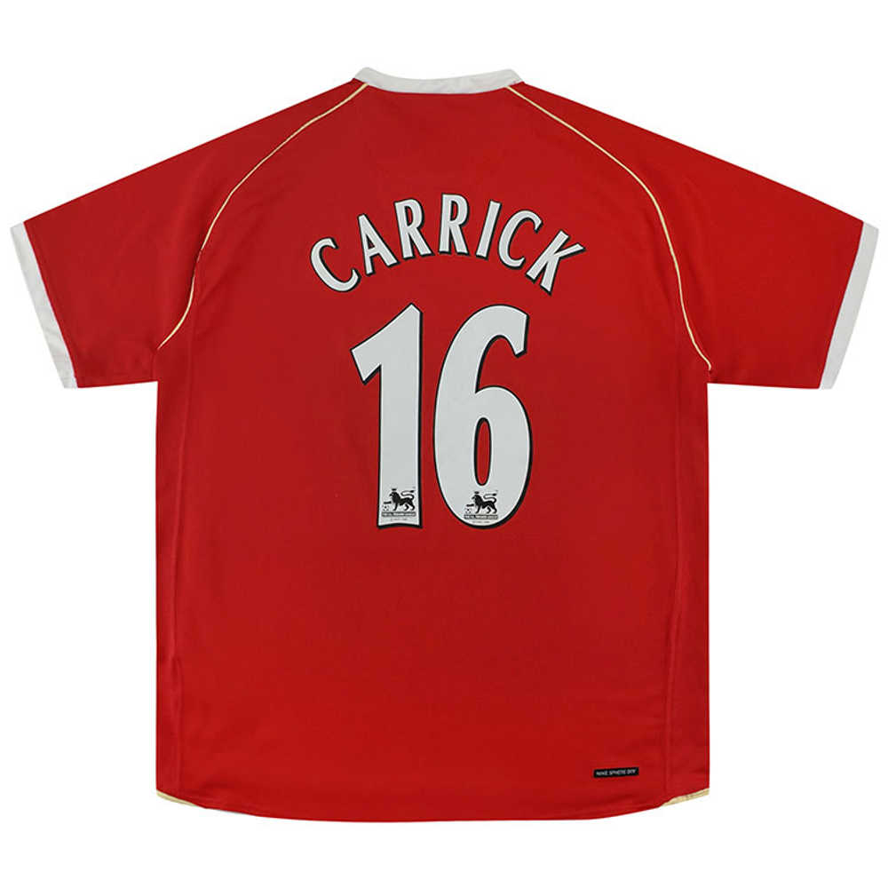 2006-07 Manchester United Home Shirt Carrick #16 (Good) XXL