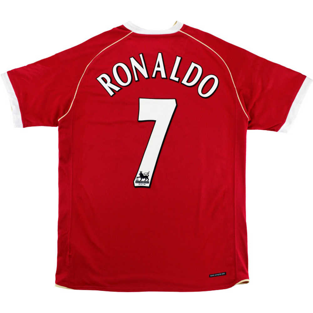 2006-07 Manchester United Home Shirt Ronaldo #7 (Excellent) L