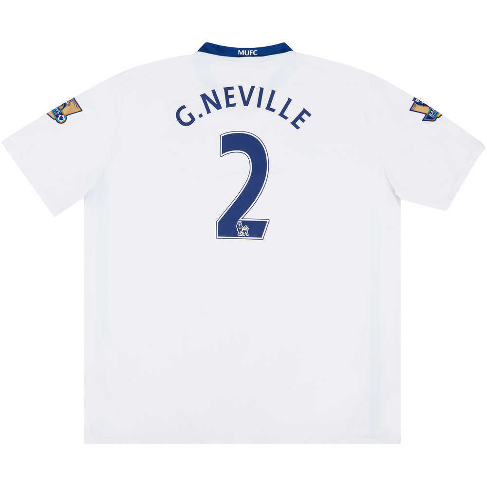 2008-09 Manchester United Away Shirt G.Neville #2 (Excellent) 3XL