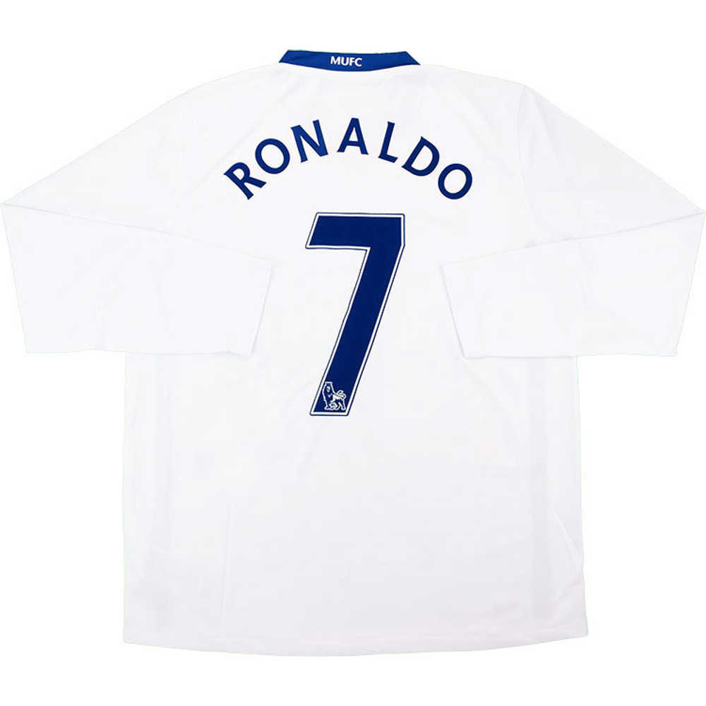 2008-10 Manchester United Away L/S Shirt Ronaldo #7 (Excellent) L