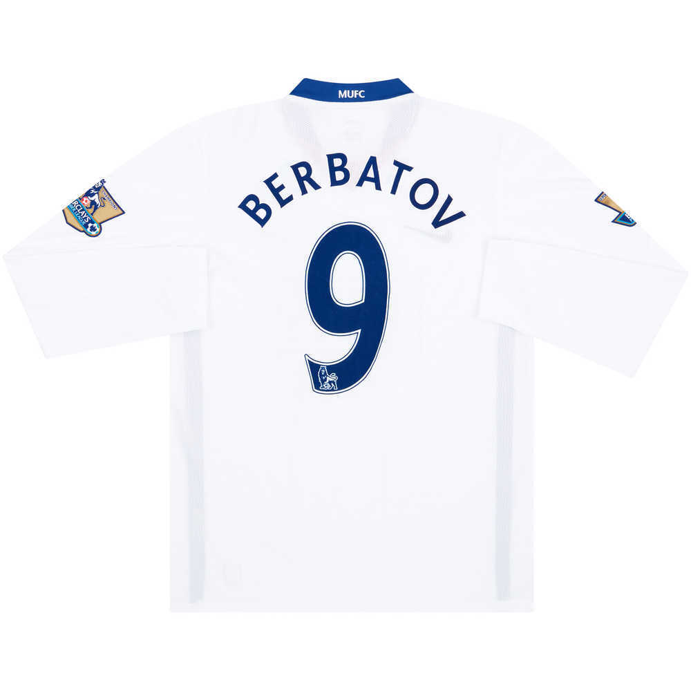 2008-10 Manchester United Player Issue Away L/S Shirt Berbatov #9 (Very Good) XL
