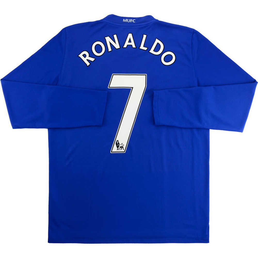 2008-09 Manchester United Third L/S Shirt Ronaldo #7 (Very Good) XXL