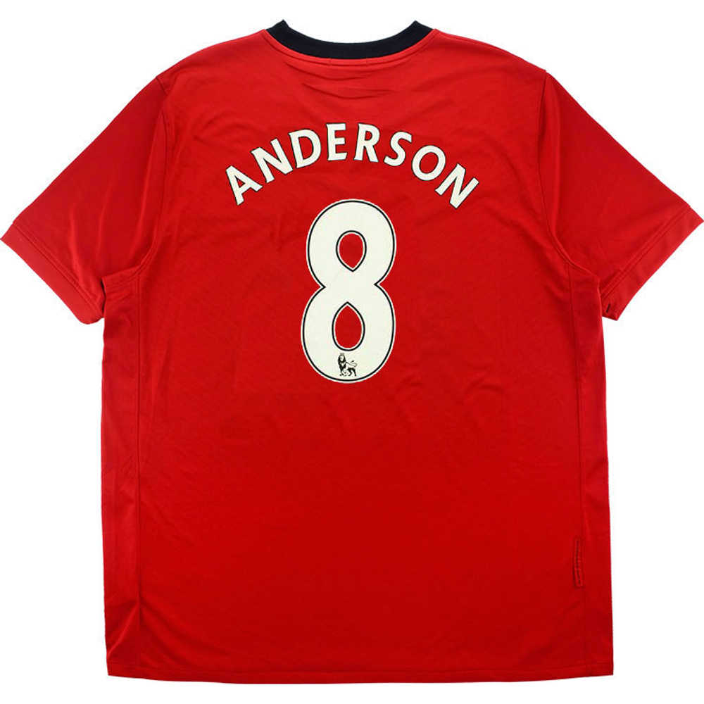 2009-10 Manchester United Home Shirt Anderson #8 (Excellent) S