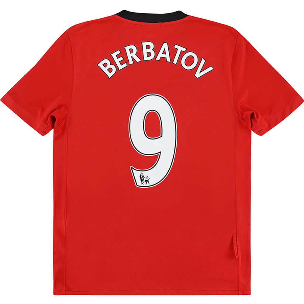 2009-10 Manchester United Home Shirt Berbatov #9 (Excellent) L