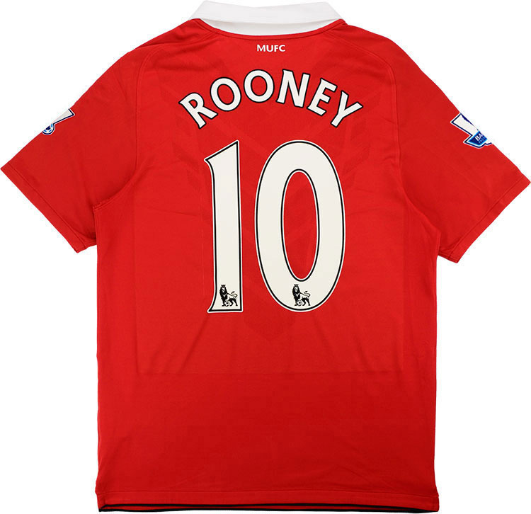 2010-11 Manchester United Home Shirt Rooney #10 (Excellent) M