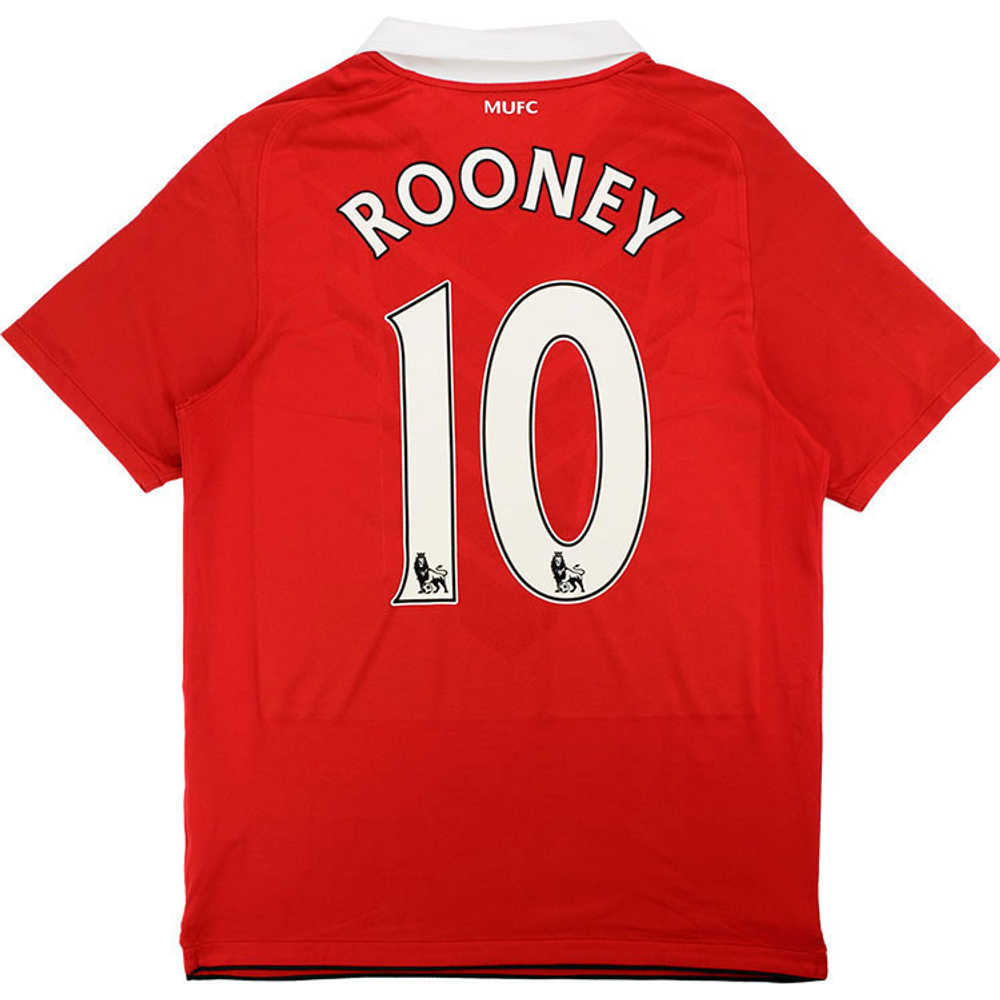 2010-11 Manchester United Home Shirt Rooney #10 (Excellent) S