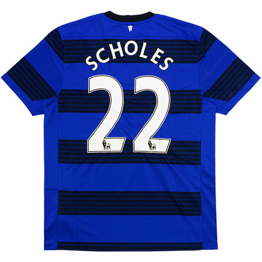 2011-13 Manchester United Away Shirt Scholes #22 *Mint* XL