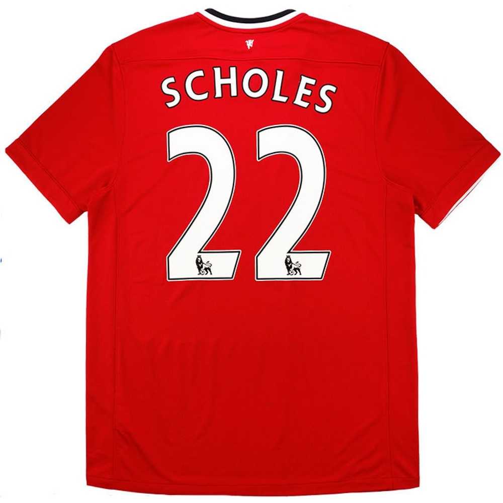 2011-12 Manchester United Home Shirt Scholes #22 (Excellent) L