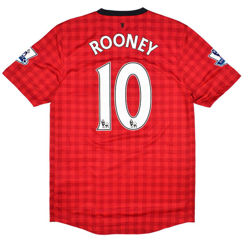 2012-13 Manchester United Home Shirt Rooney #10 (Very Good) XL