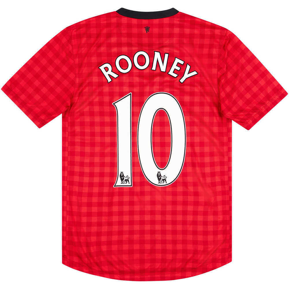 2012-13 Manchester United Home Shirt Rooney #10 (Excellent) M