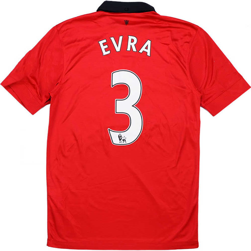 2013-14 Manchester United Home Shirt Evra #3 (Very Good) M