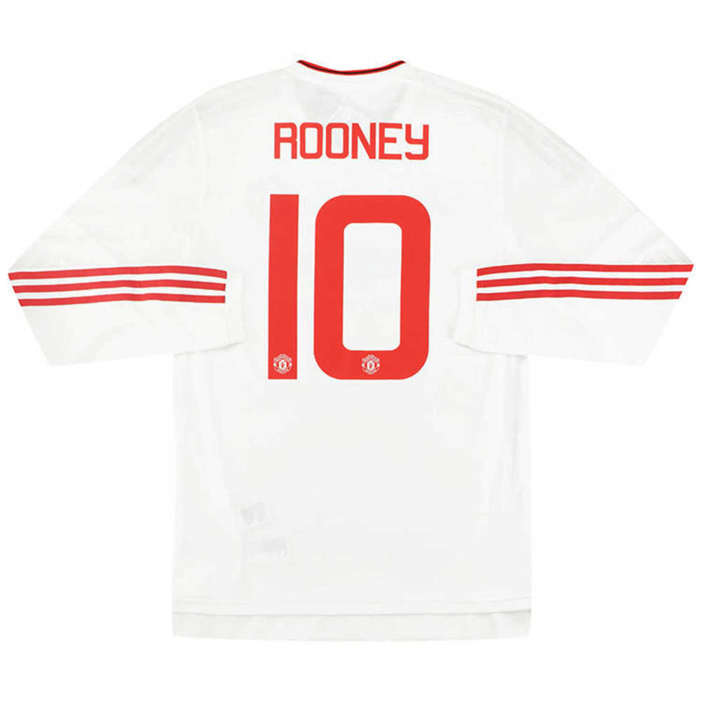 2015-16 Manchester United Adizero Player Issue European Away L/S Shirt Rooney #10 *w/Tags* M