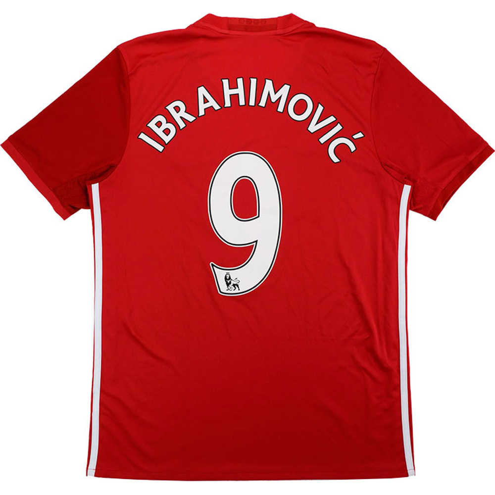 2016-17 Manchester United Home Shirt Ibrahimović #9 (Excellent) M