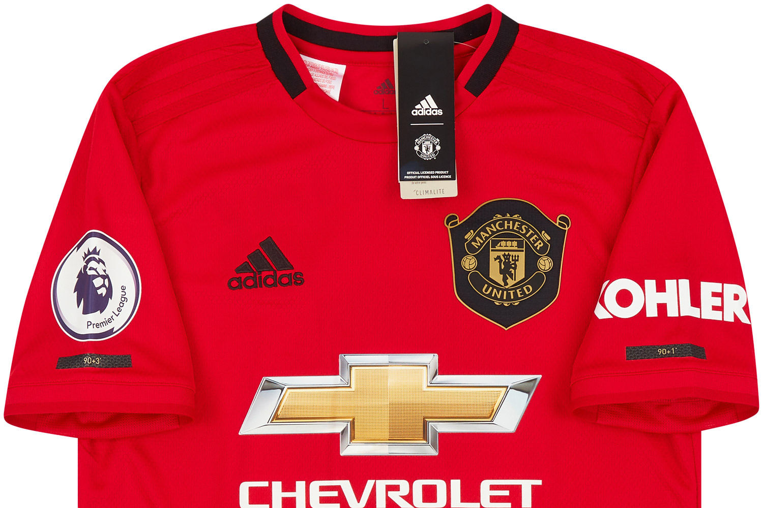 A3 Mens XLarge Manchester United Home Shirt 2019-20 Martial 9 Prem Player Badge 