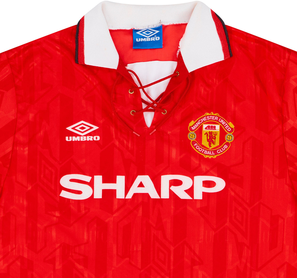 1992-94 Manchester United Home Shirt Cantona #7 (Excellent) XL