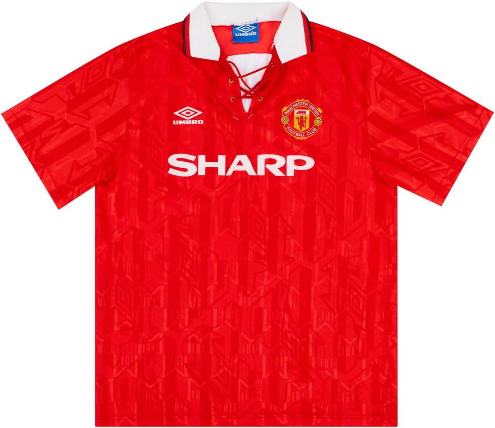 1992-94 Manchester United Home Shirt Cantona #7 (Excellent) L