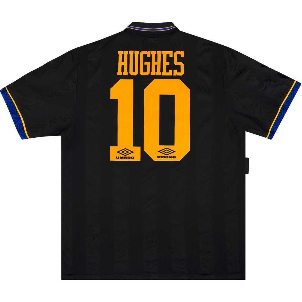 1993-95 Manchester United Away Shirt Hughes #10 (Excellent) XL
