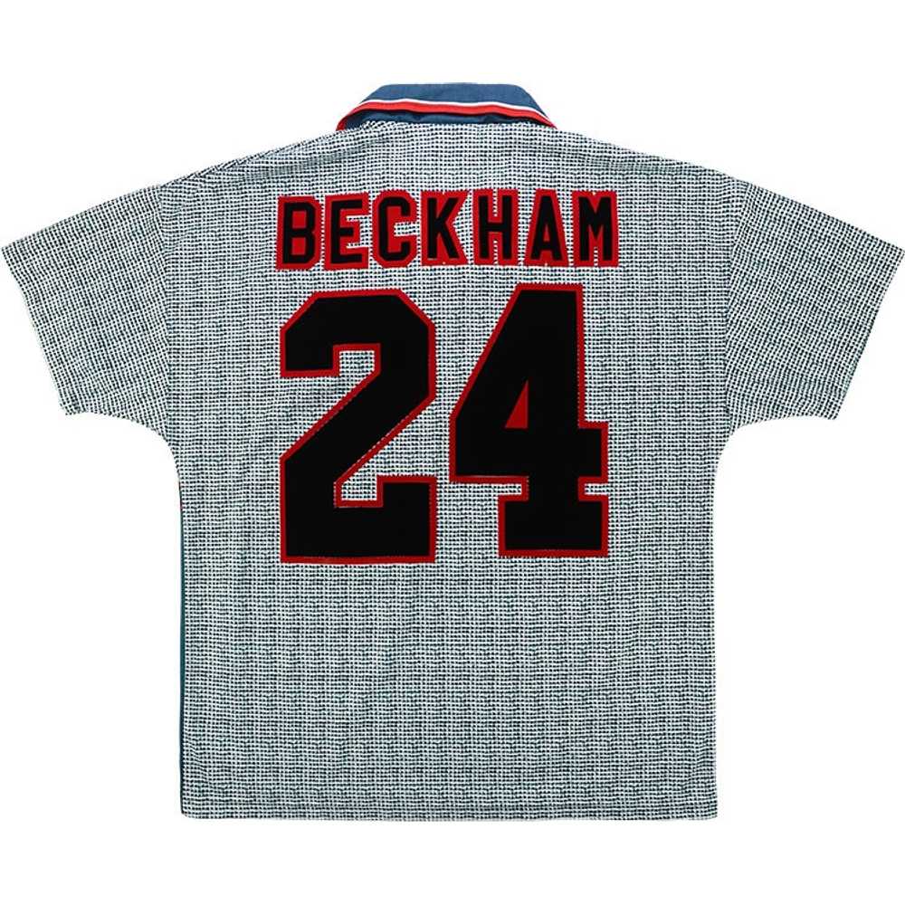 1995-96 Manchester United Away Shirt Beckham #24 (Excellent) XL