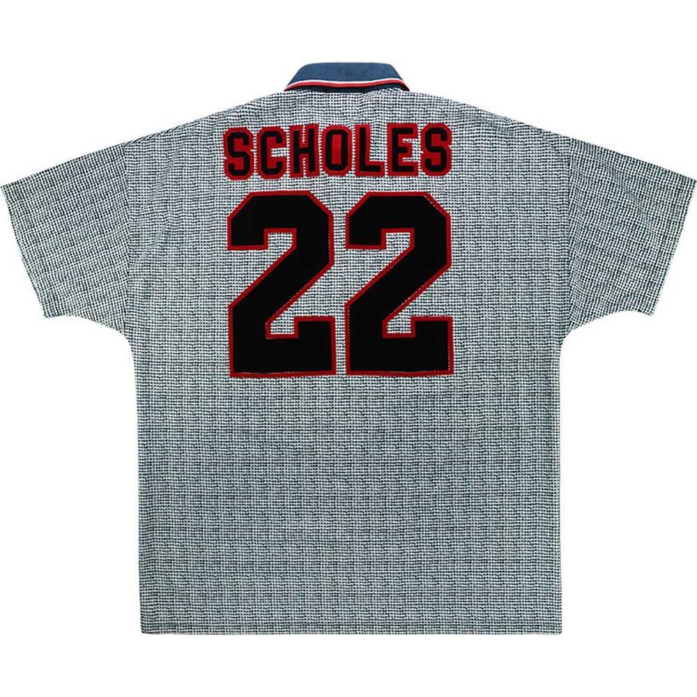 1995-96 Manchester United Away Shirt Scholes #22 (Excellent) XL