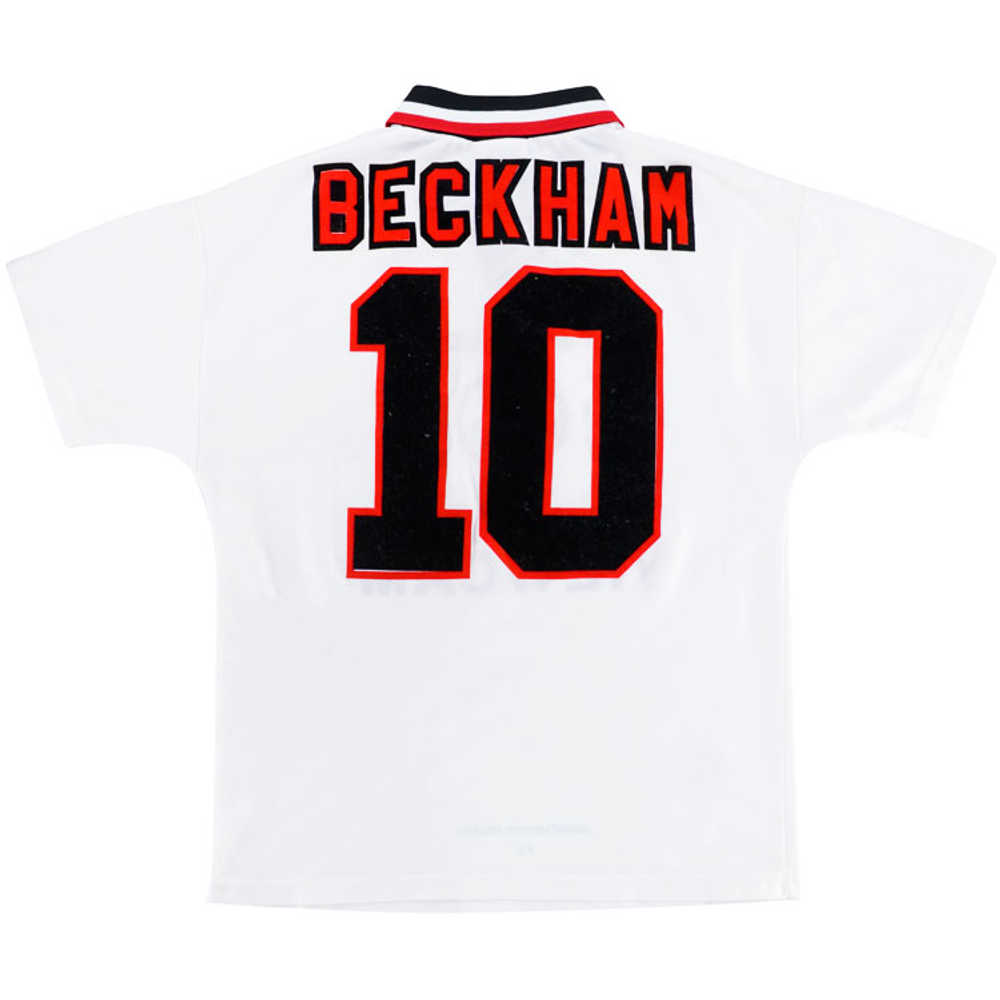 1996-97 Manchester United Away Shirt Beckham #10 (Very Good) XL