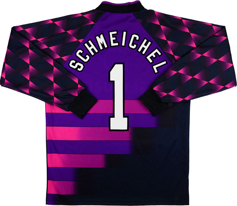 1996-97 Manchester United Purple GK Shirt Schmeichel #1 (Very Good) Y
