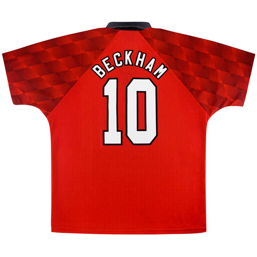 1996-98 Manchester United Home Shirt Beckham #10 (Excellent) M