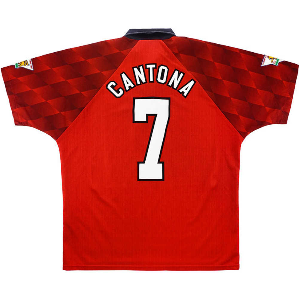 1996-98 Manchester United Home Shirt Cantona #7 (Very Good) XL