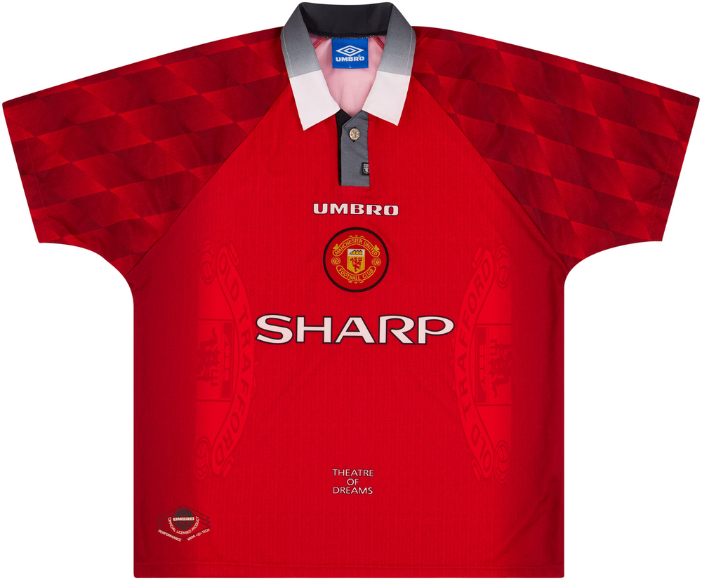 1996-98 Manchester United Home Shirt Scholes #18 (Excellent) XL