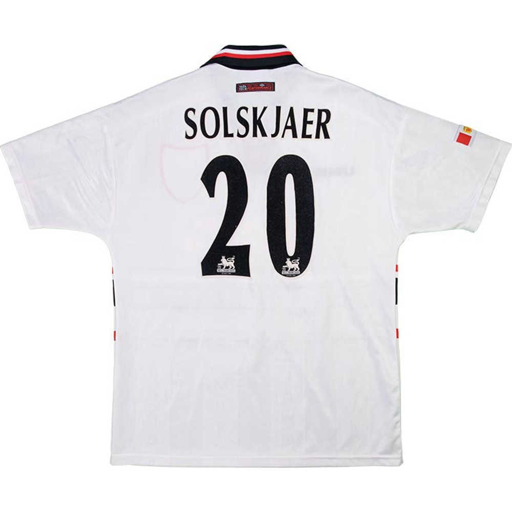 1997-98 Manchester United Away Shirt Solskjaer #20 (Excellent) XXL