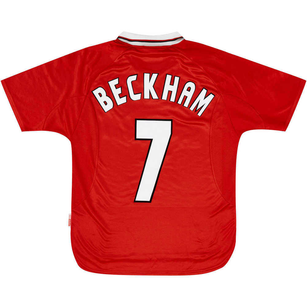 1997-00 Manchester United CL Shirt Beckham #7 (Good) XL