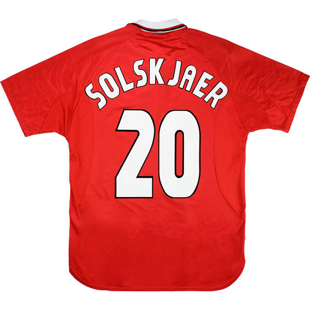 1997-00 Manchester United CL Shirt Solskjaer #20 (Good) L