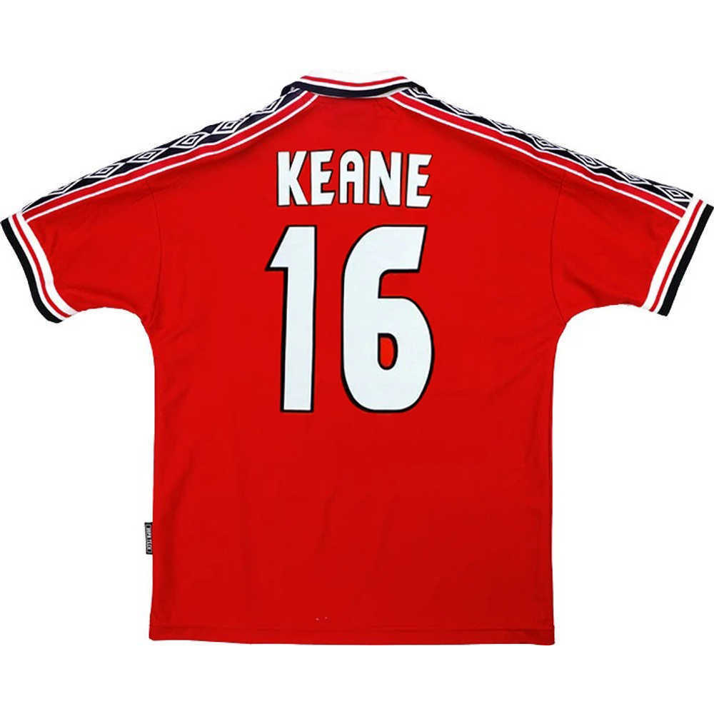 1998-00 Manchester United Home Shirt Keane #16 (Excellent) M