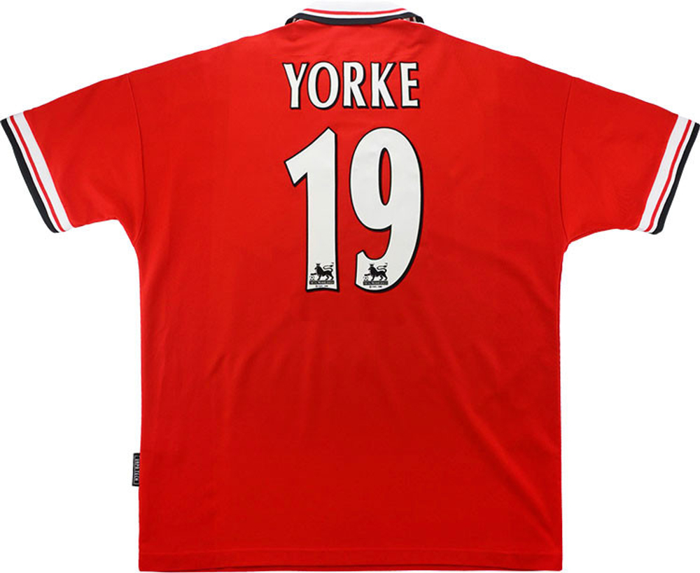 1998-00 Manchester United Home Shirt Yorke #19 (Excellent) Y