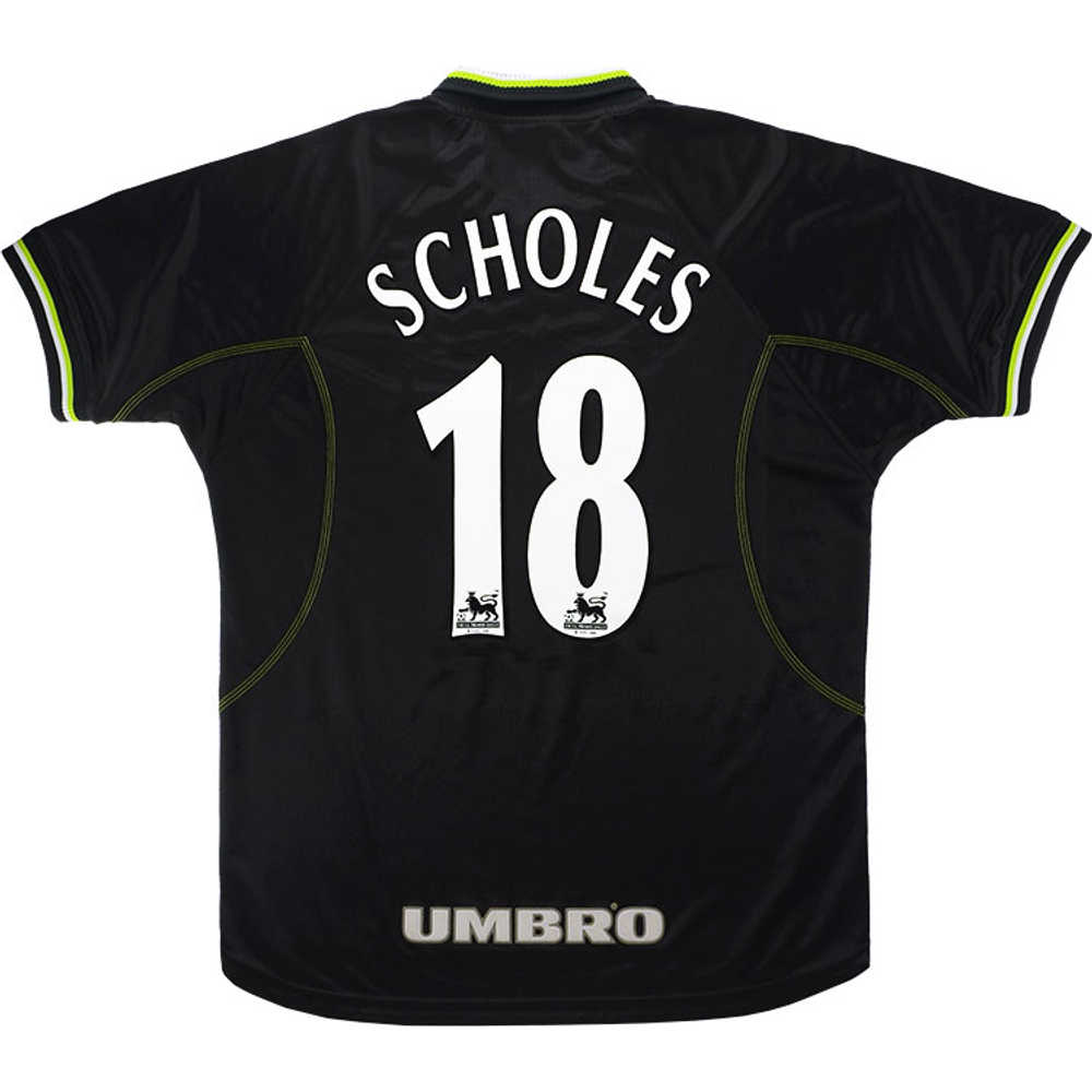 1998-99 Manchester United Third Shirt Scholes #18 (Excellent) XXL