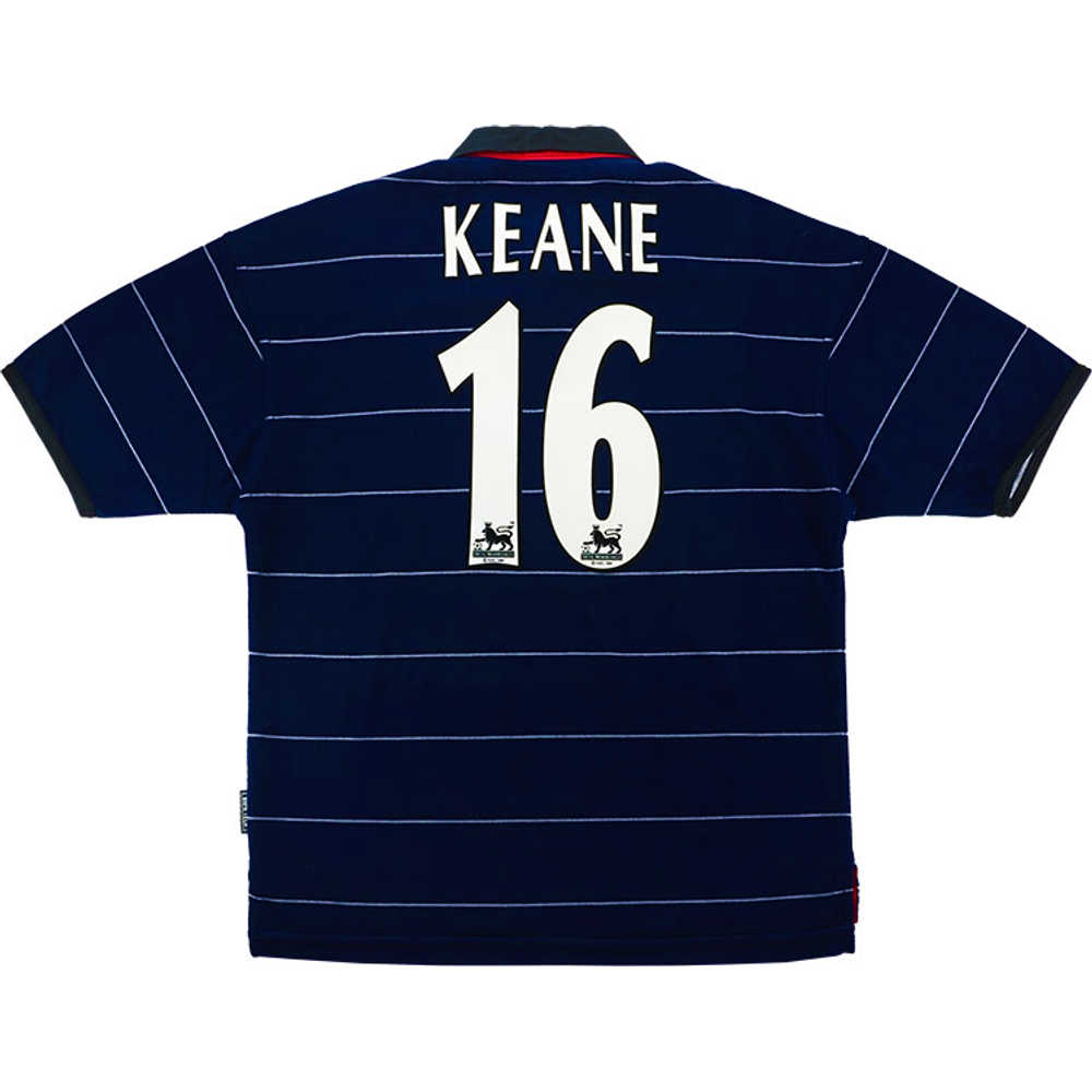 1999-00 Manchester United Away Shirt Keane #16 (Excellent) XL