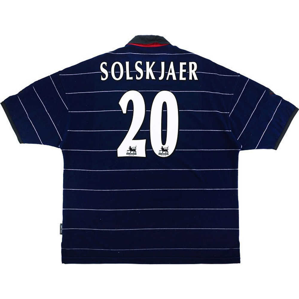 1999-00 Manchester United Away Shirt Solskjaer #20 (Very Good) XXL