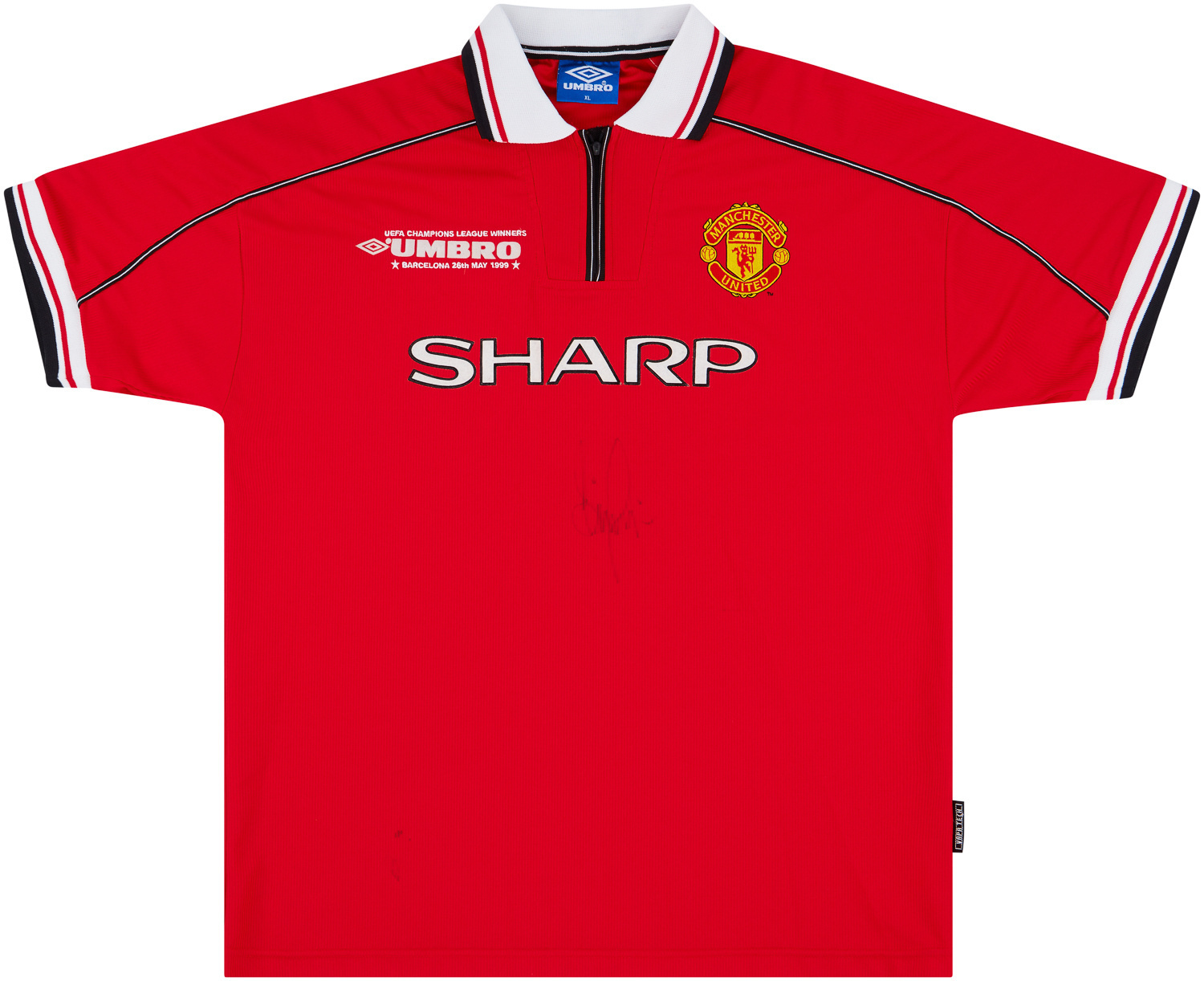 1998-00 Manchester United 'Signed' Champions League Winners Home Shirt