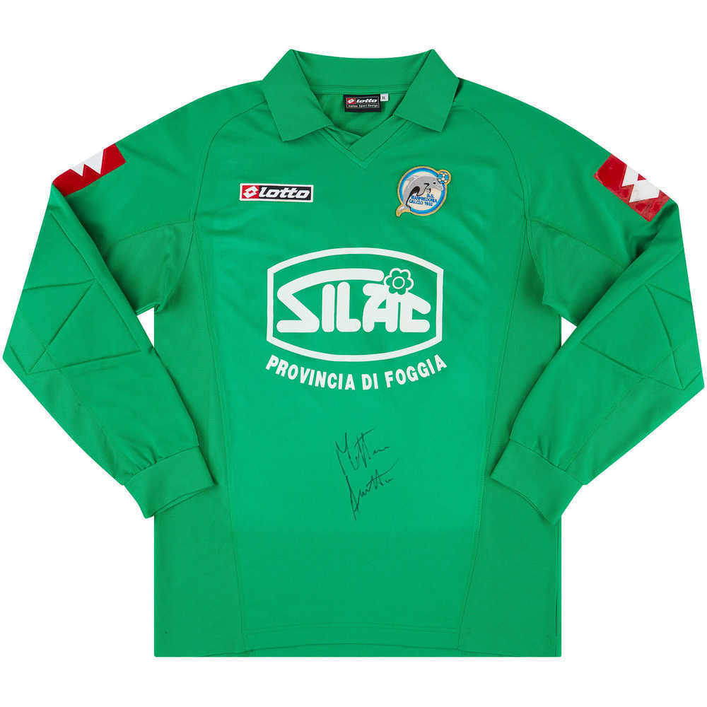 2005-06 Manfredonia Match Issue Signed GK Shirt #12