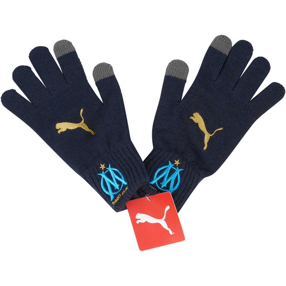 2019-20 Olympique Marseille Puma Knitted Gloves *w/Tags* XXS