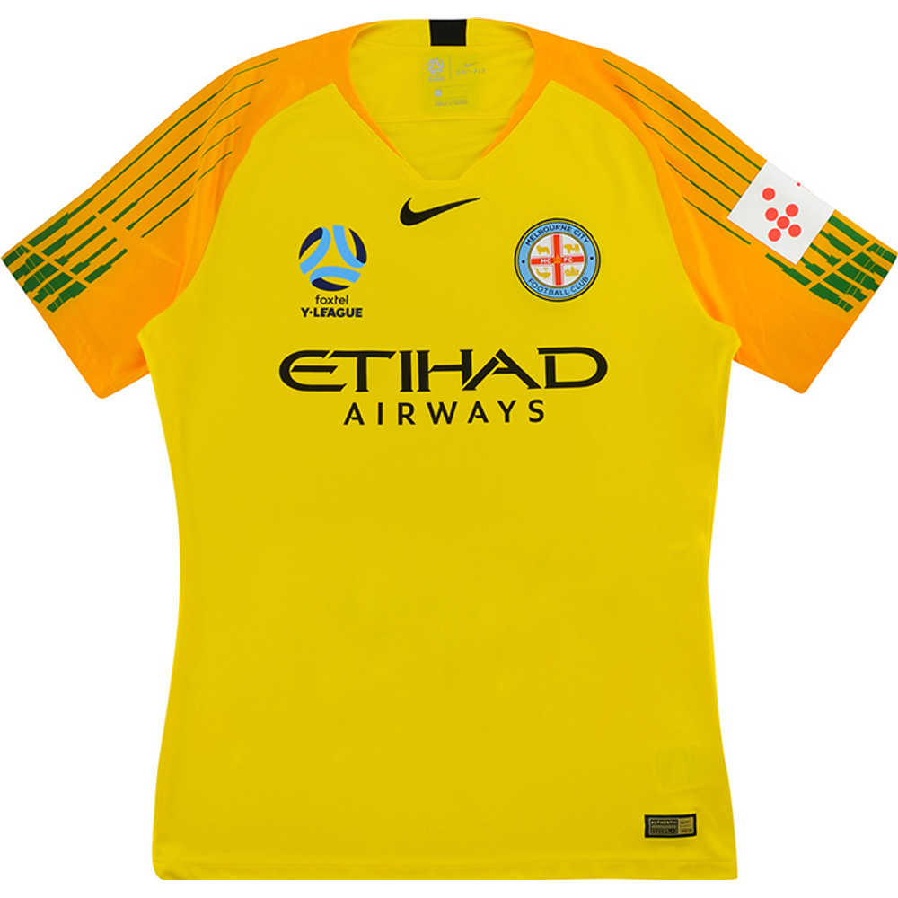 2018-19 Melbourne City Y-League Player Issue GK S/S Shirt *As New* L