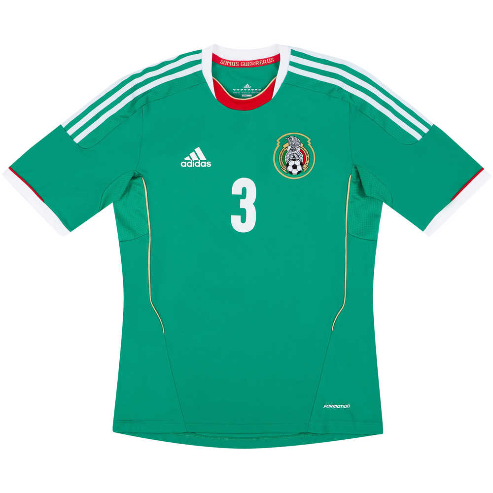 2013 Mexico Match Worn Home Shirt #3 (Salcido) v Denmark