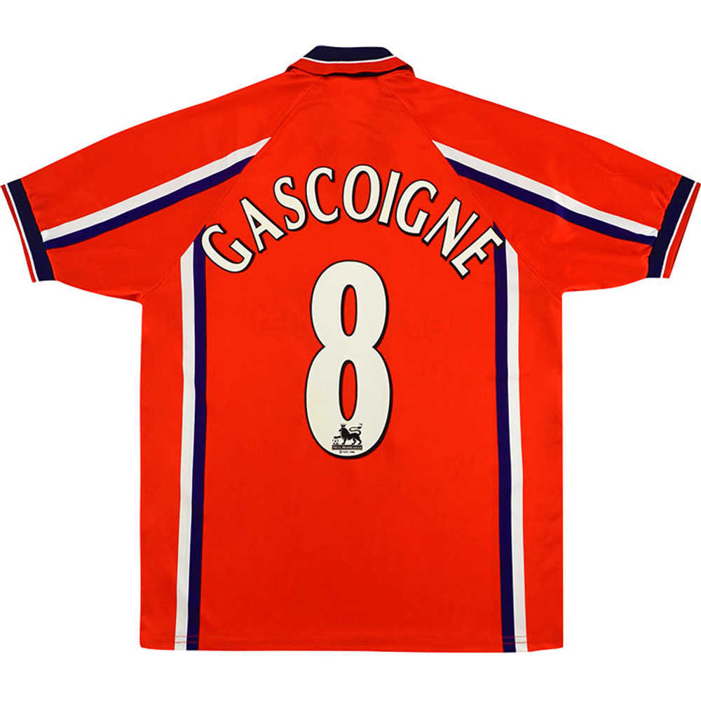 1999-00 Middlesbrough Home Shirt Gascoigne #8 (Excellent) XL
