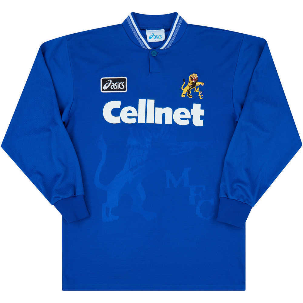 1996-97 Millwall Match Issue Home L/S Shirt #12