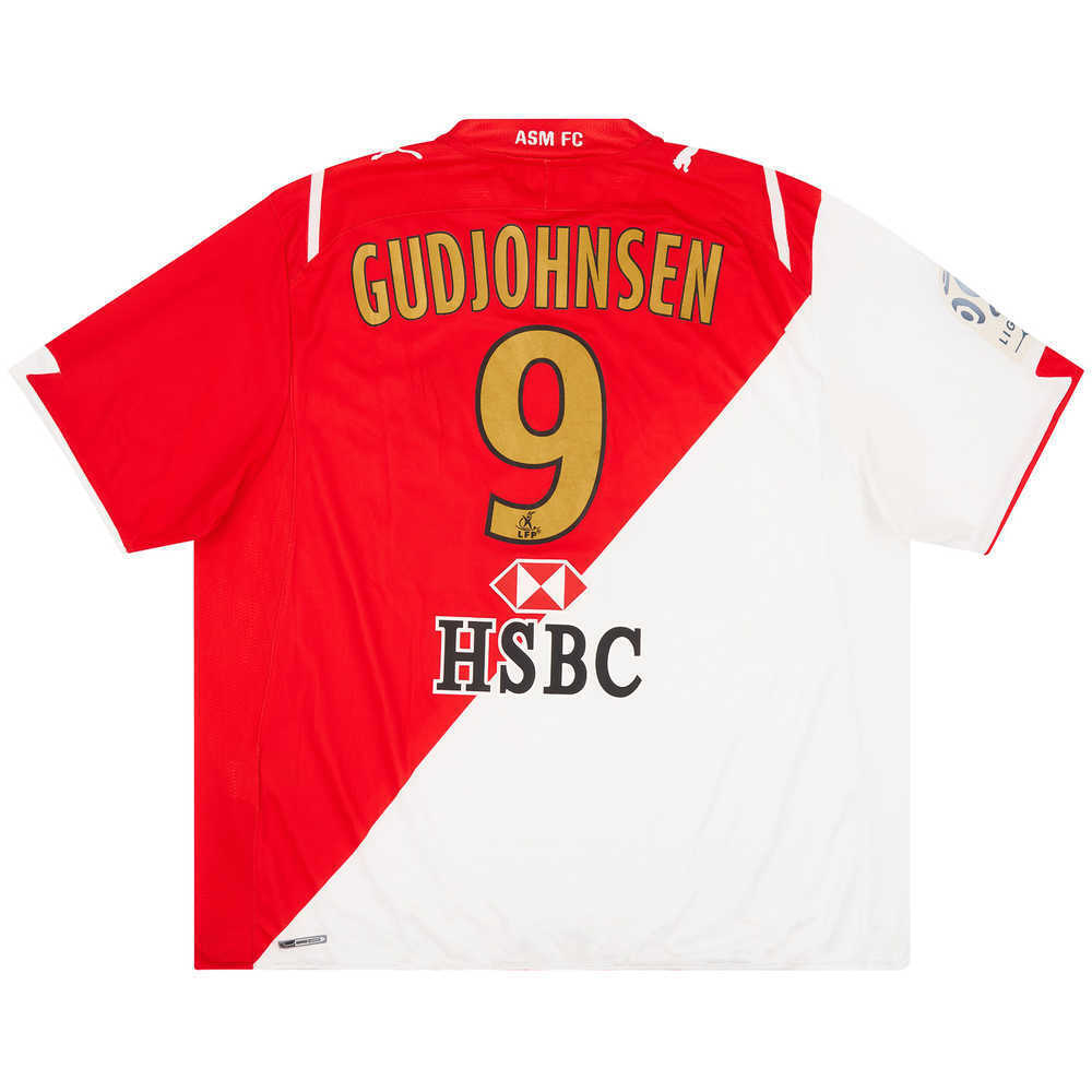 2009-10 Monaco Home Shirt Gudjohnsen #9 (Very Good) XXL
