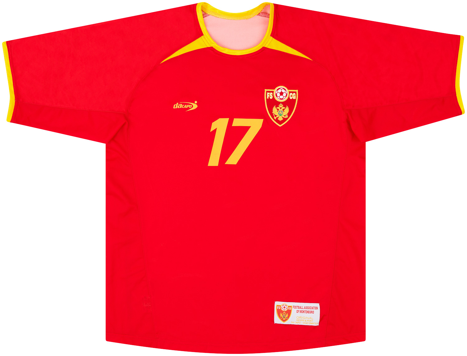 2008 Montenegro Match Issue Home Shirt Zverotić #17
