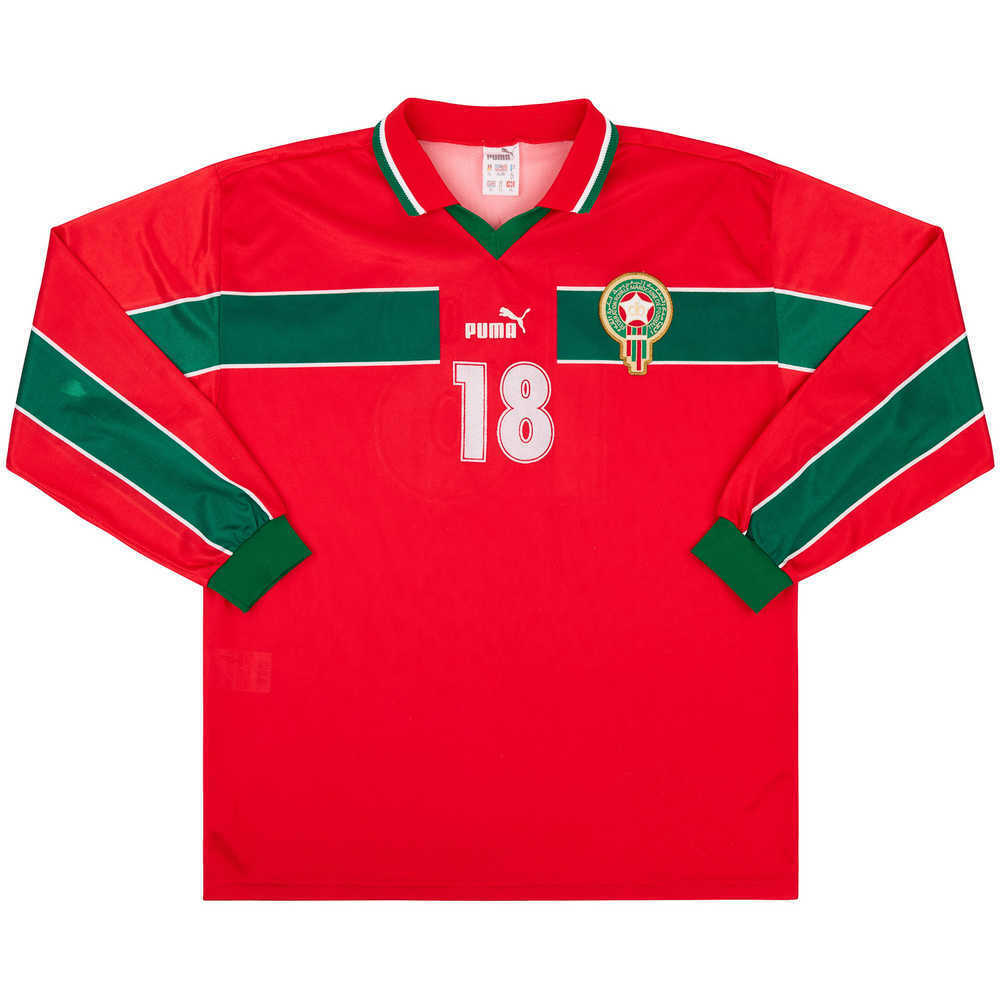 1998-00 Morocco Match Issue Away L/S Shirt #18